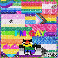 Collage drapeaux LGBT. - GIF animé gratuit