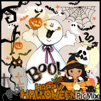 Happy Halloween à toutes et tous...Boo... - 無料のアニメーション GIF