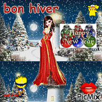 bon hiver - Бесплатный анимированный гифка
