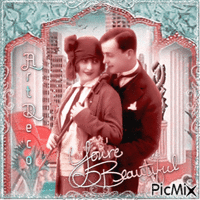 Art Deco Couple - Gratis geanimeerde GIF