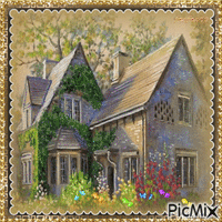 Belle maison de campagne - Free animated GIF