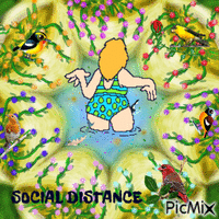 SOCIAL DISTANCE animēts GIF