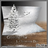 Greetings for 1. Christmas Day GIF animé