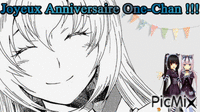 joyeux anniversaire one-chan !! - Bezmaksas animēts GIF