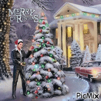 Frohe Weihnachten Elvis! - Бесплатный анимированный гифка