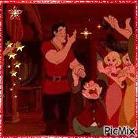 Gaston & LeFou - Nemokamas animacinis gif