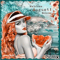 Welcome August - 免费动画 GIF