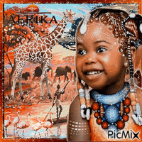 Wunderbare Kinder Afrikas - GIF animado grátis