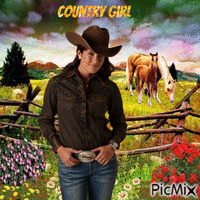 Country girl анимиран GIF