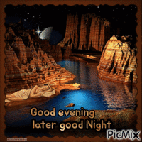 Good evening later good Night アニメーションGIF
