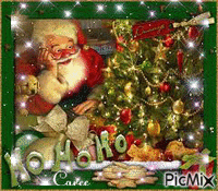Concours Père Noel et ses cadeaux - Ingyenes animált GIF