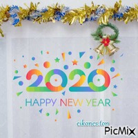 2020-happy New Year GIF animado