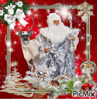 Santa in silver animowany gif