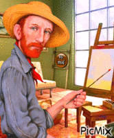 Van Gogh Sunflowers animēts GIF
