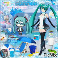 another blue summer picmix animerad GIF