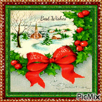 Best Wishes at Christmas Gif Animado
