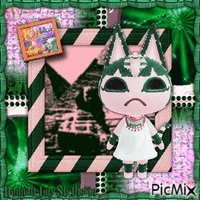 {(Ankha in Pink & Green)}