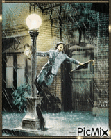 Dançando na chuva GIF animado