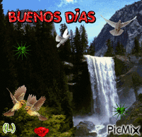 Alegria bosque cascada - Бесплатный анимированный гифка