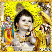 Krishna & Meerabai Animated GIF