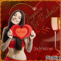Valentine lady - GIF animado gratis