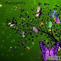 L'arbre aux papillons - GIF animé gratuit