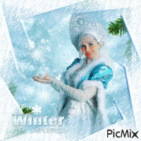 Winter Sorceress - Free animated GIF