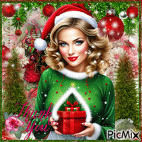 thnx have a nice Christmas kiss - GIF animé gratuit