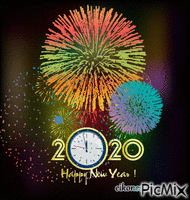 2020-happy New Year animasyonlu GIF