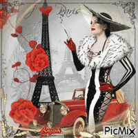 Le chic glamour à Paris geanimeerde GIF