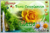 Buon compleanno Elena - GIF animado gratis