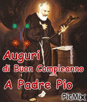 Auguri a Padre Pio - GIF animasi gratis