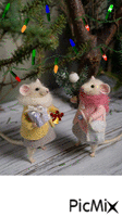 christmas mice - Бесплатный анимированный гифка
