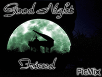 Good night friends - GIF animé gratuit