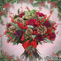 Bouquets de Noël. - Zdarma animovaný GIF