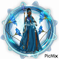 Blue Witch - GIF animate gratis