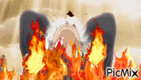 gojo backshots burning - GIF animate gratis