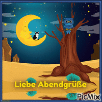 Liebe Abendgrüße - Animovaný GIF zadarmo