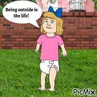 Being outside is the life! GIF animasi