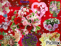 bouquets de fleurs ma création sylvie GIF animé