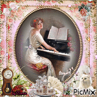 Lady playing Piano.. by Joyful226/Connie