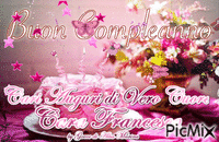 Buon Compleanno Cara Francesca - 免费动画 GIF