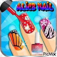 alice nail2 - Free animated GIF