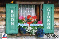 Buongiorno popolo azzurro - Бесплатный анимированный гифка