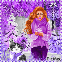 Winter in purple