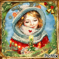 Joyeux Noël à tous mes ami(e)s Picmix - Ingyenes animált GIF