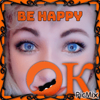 be happy 😍😻 ❣ «OK» GIF animado