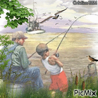 A la pêche par BBM animált GIF