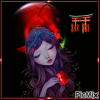 Oriental doll GIF animasi