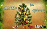 Closed for gifting Christmas アニメーションGIF